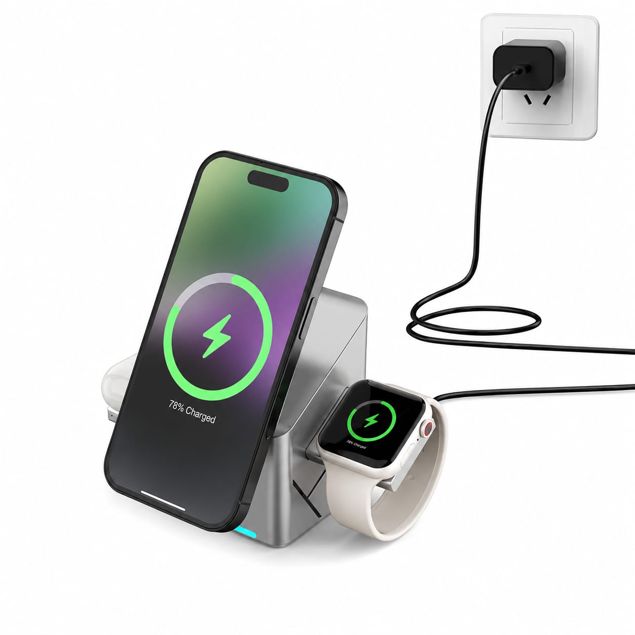 Elevate 3-in-1 Qi2 MagSafe Wireless Charger